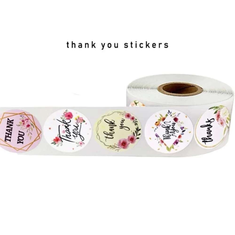 500 Pcs Multicolour Flower Print Stickers